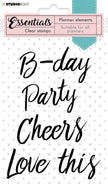 SL Clear Stamp Text party Planner Essentials 105x148mm nr.08