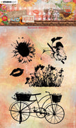 SL Clear Stamp Sunflower Silhouette Sunflower Kisses 89x135x3mm 5 PC nr.439