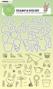 SL Stamp & Cutting Die Bunny Garden Sweet Stories 154x213x1mm 62 PC nr.55