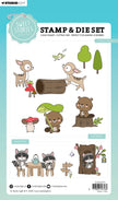SL Stamp & Cutting Die Forest friends Sweet Stories 152x220x3mm 17 PC nr.75