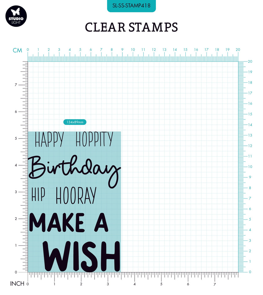 SL Clear Stamp Quotes Large Make A Wish Sweet Stories 148x105x3mm 5 PC nr.418