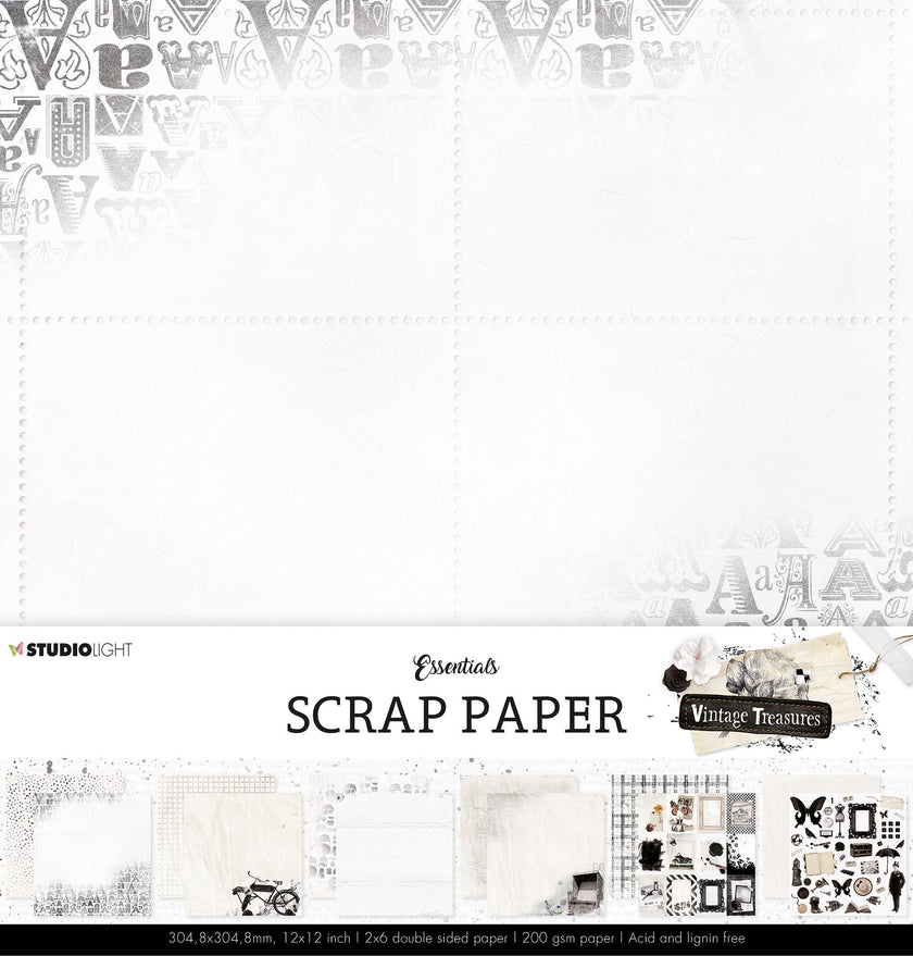 SL Paperset Background Paper Vintage Treasures 304.8x304.8x0.5mm 12 SH nr.07
