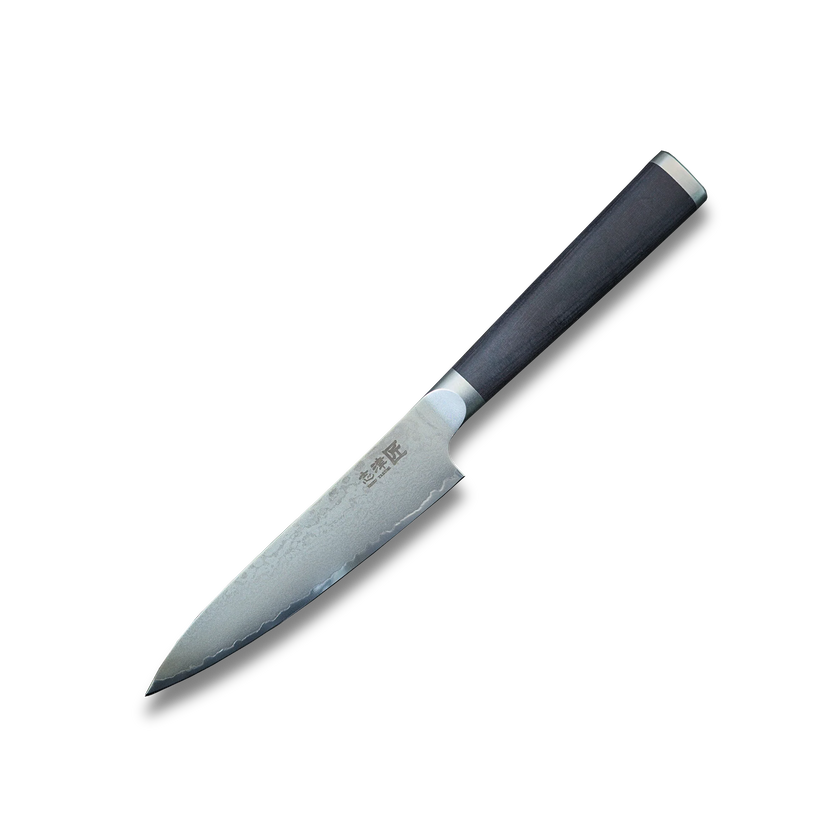 Couteau d'office Miyako SUS 130 mm - Lame en acier damassé à 33 couches – Fabriqué au Japon