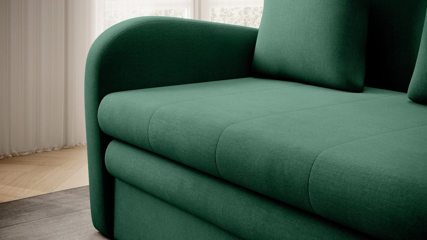 Ario Condo Style 2 Seater Storage Sleeper Sofa - Green