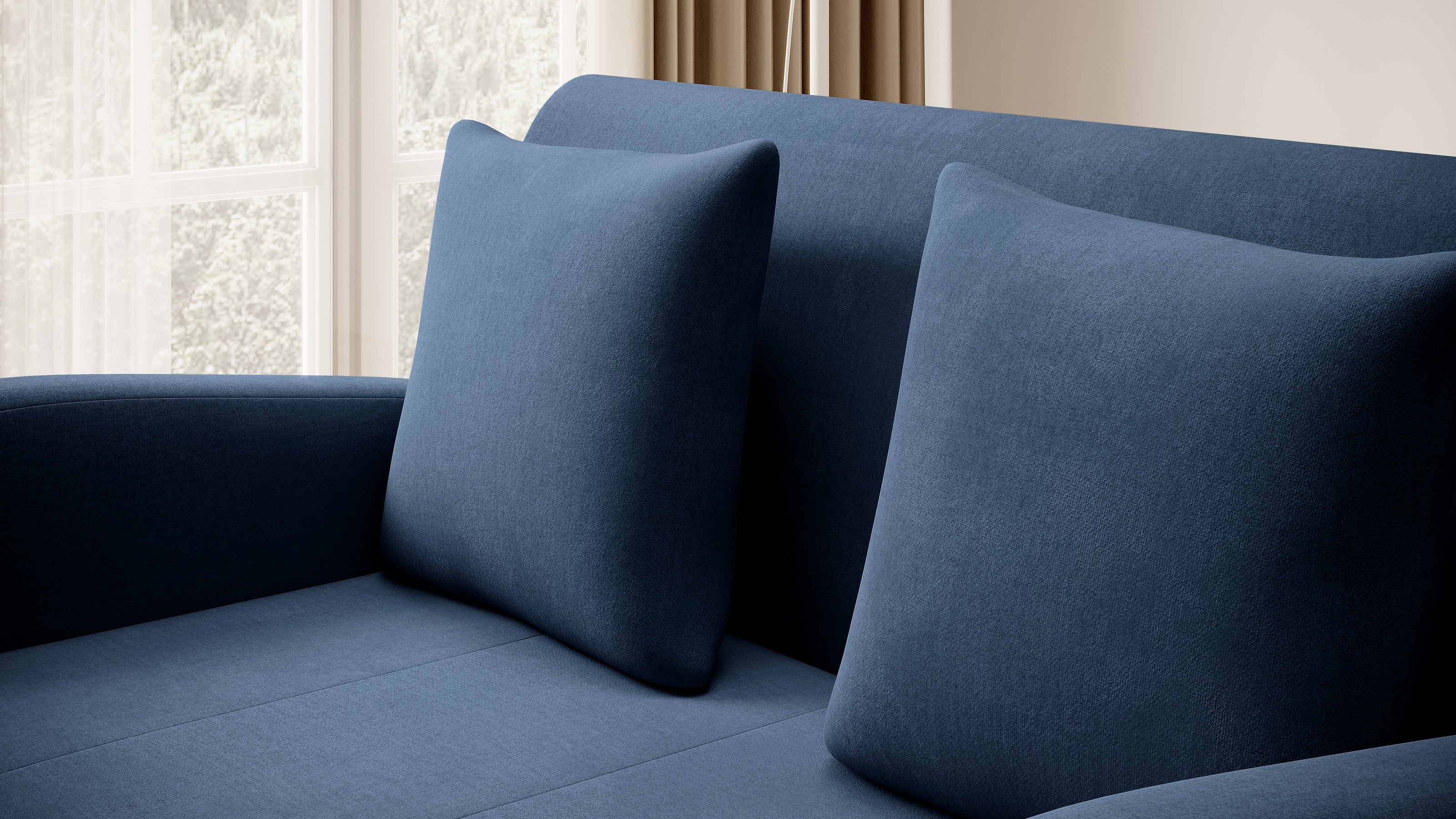 Ario Condo Style 2 Seater Storage Sleeper Sofa - Blue