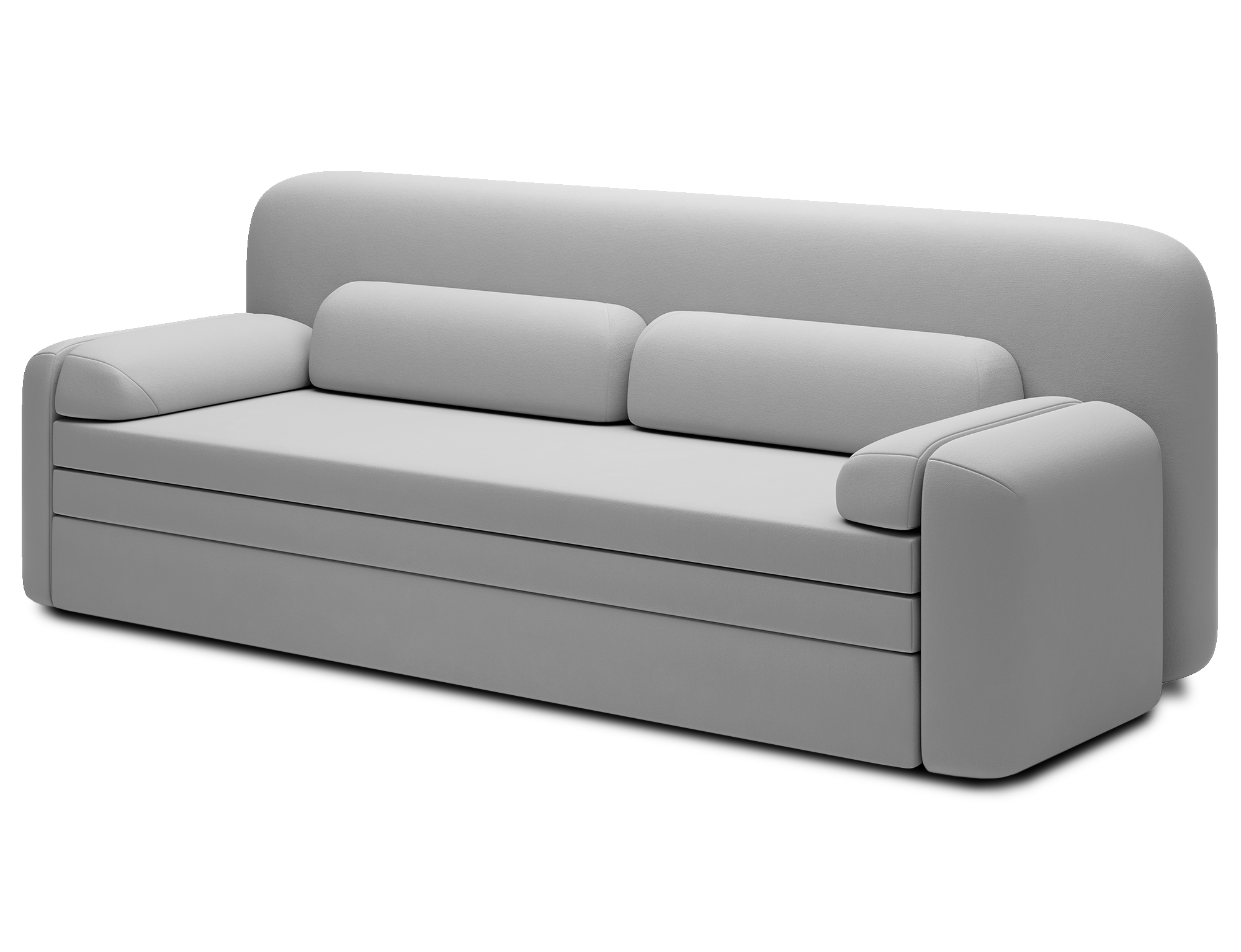 Elioss 3 Seater Storage Sleeper Sofa - Light Grey