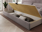 Elioss 3 Seater Storage Sleeper Sofa - Fudge Brown