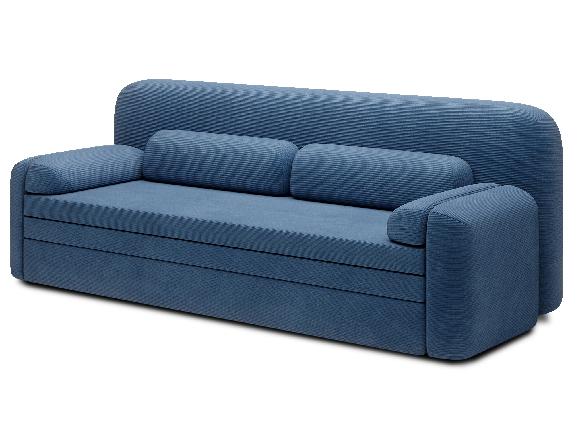 Elioss 3 Seater Storage Sleeper Sofa - Blue
