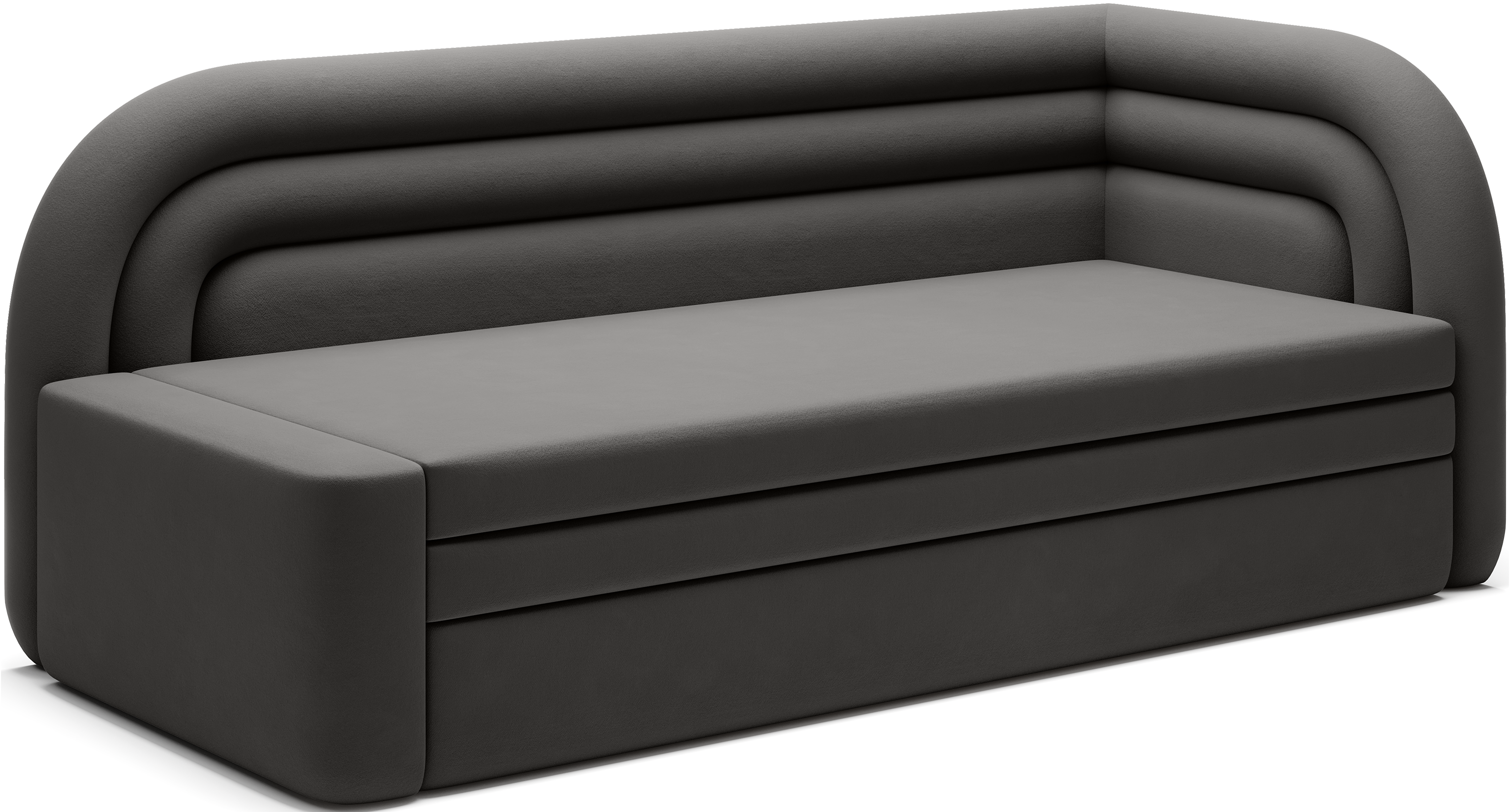 Fabillo Storage Sleeper Sofa - Dark Grey