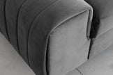 Laurence 3 Seater Velvet Sleeper Sofa - Light Grey
