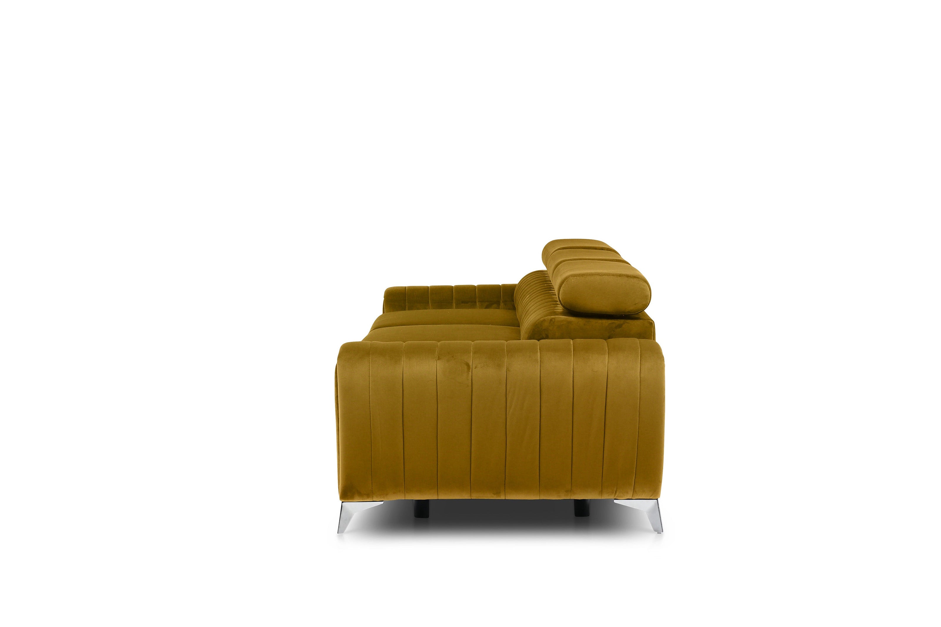 Laurence 3 Seater Velvet Sleeper Sofa - Mustard