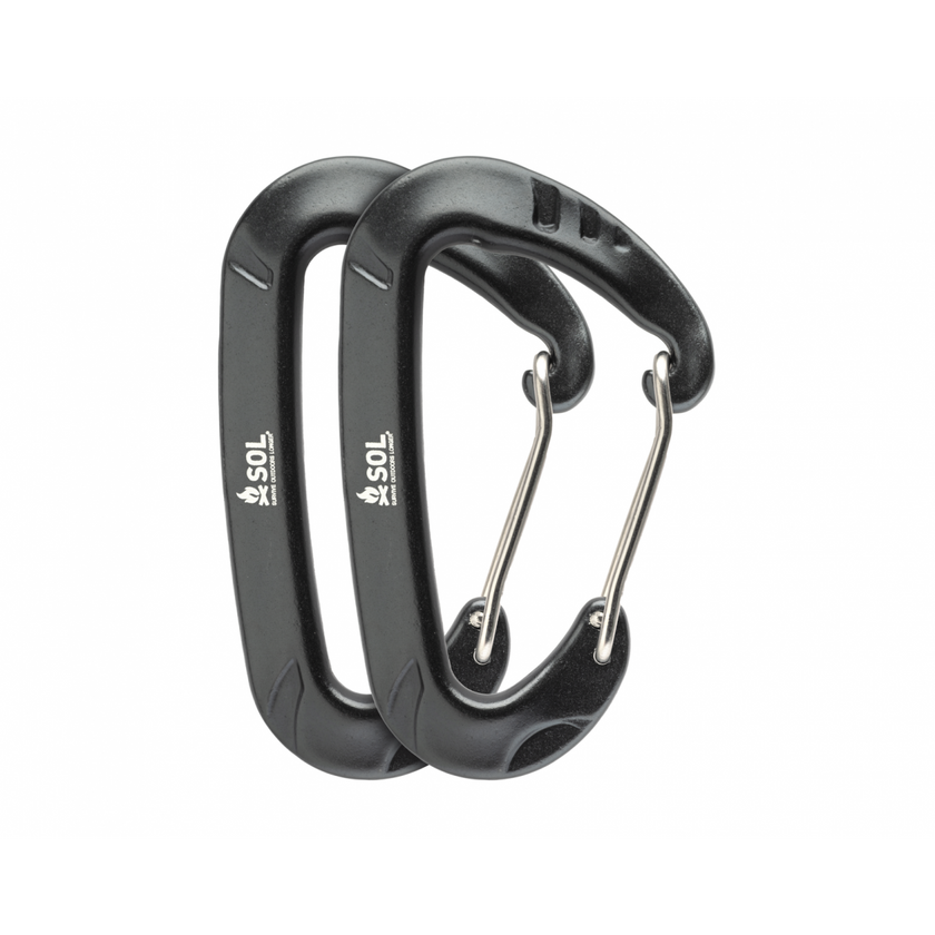 Survive Outdoors Longer - Wiregate Utility Carabiners 8 cm 2 Pack