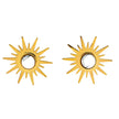 SOLE WHITE Sun Symbol Natural Stone Stud Earrings