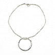 Open Ring Necklace In Silver Plate