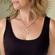 Silver Ball Necklace With Bubble Pendant In Silver Plate
