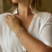 Silver Plate Multi Strand Star Charm Bracelet With T-Bar Clasp