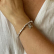 Butterfly Charm Nugget Bracelet in Silver Plate