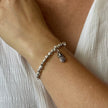 Pineapple Charm Nugget Bracelet in Silver Plate