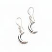 Moon Charm Earrings in Silver Plate