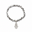 Hasma Charm Nugget Bracelet in Silver Plate