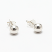Silver Plate Ball Stud Earrings