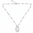 Swirl Pendant On Chain In Silver Plate