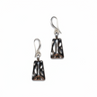 Beaten Earrings In Silver Plate