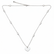 Heart On Heart Chain Necklace In Silver Plate
