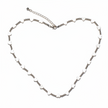 Short Heart Necklace In Silver Plate