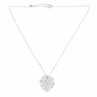 Hammered Leaf Pendant On Chain - Silver Plate