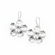 Hammered Flower Earring - Silver Plate