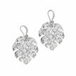 Hammered Leaf Earring - Silver Plate