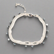 Double Disc Chain Bracelet - Silver Plate