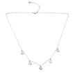 Five Heart Necklace - Silver Plate