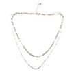 Double Chain Necklace - Silver Plate