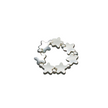 Elasticated Star Ring In Silver Plate