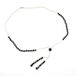 Lava Stone Necklace With Ball in Silver Plate