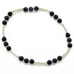 Lava Stone & Silver Plate Double Wrap Bracelet