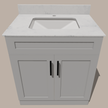 30-Inch Shaker Bathroom Vanity — White or Gray | Plywood Cabinet, Solid-Wood Doors, Soft-Close 3-Way Clip-On Hinges, Natural Wood Interior