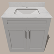 30-Inch Shaker Bathroom Vanity — White or Gray | Plywood Cabinet, Solid-Wood Doors, Soft-Close 3-Way Clip-On Hinges, Natural Wood Interior