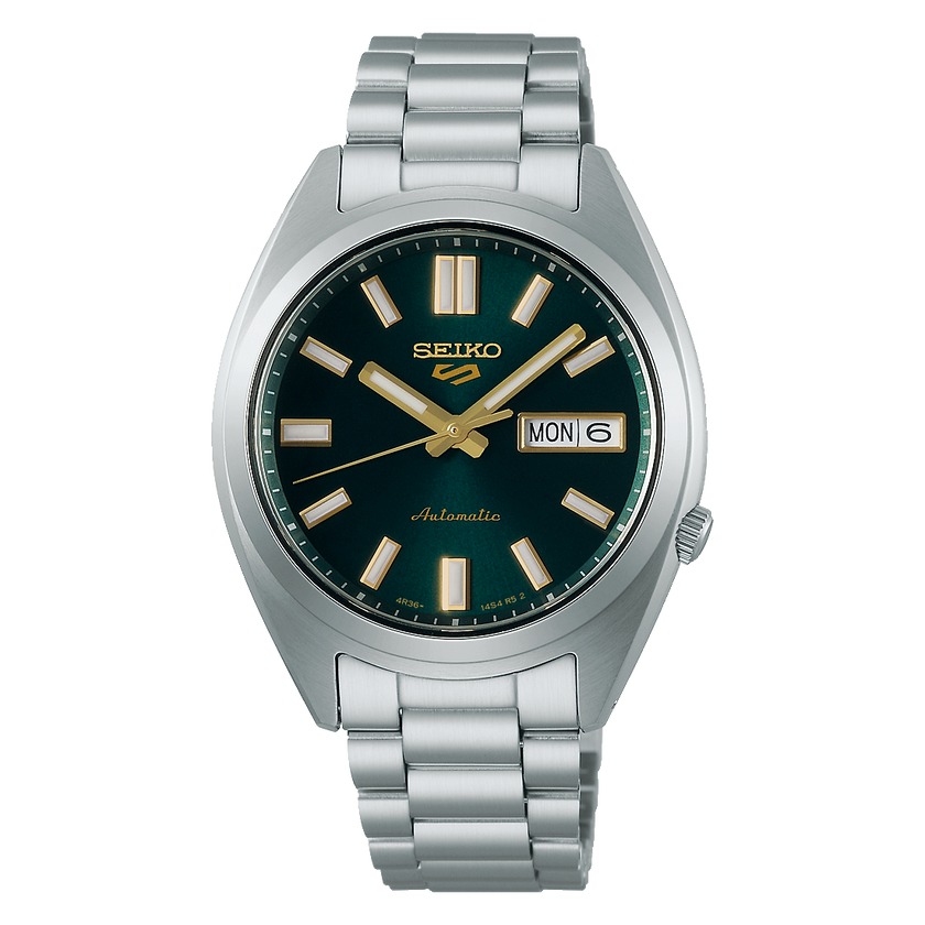 SEIKO 5 Sports SNXS Vintage Gold Collection in Green Tie | SRPL57K1