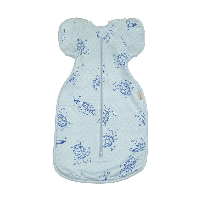 Sac cocon en bambou pour nouveau-né 1 TOG (motif tortue de mer)