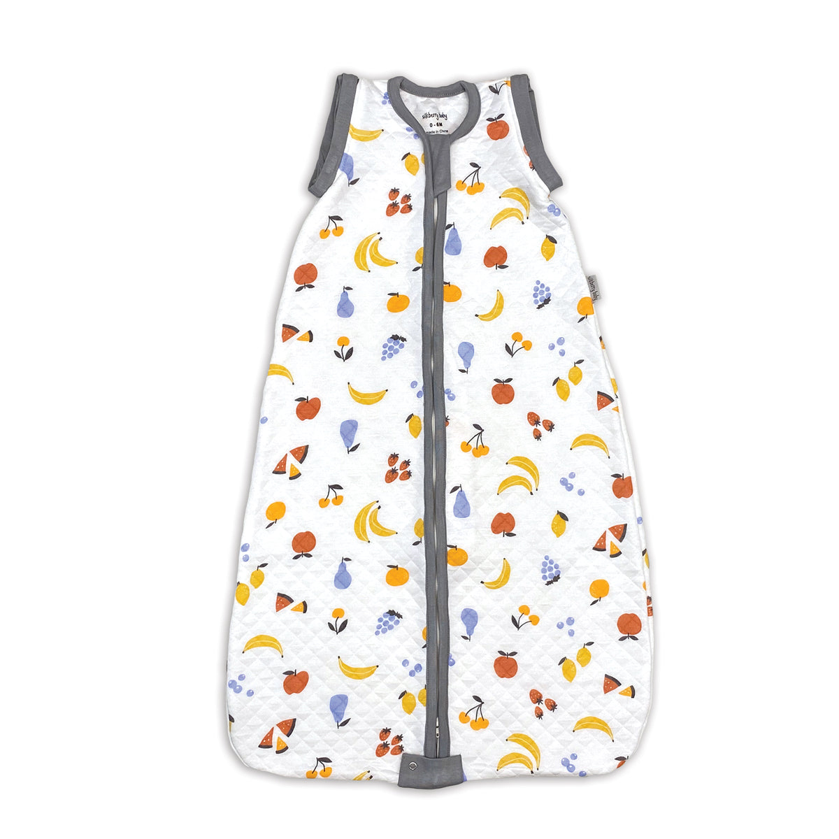 Sac de couchage en bambou classique avec manches amovibles 1 TOG (Motif salade de fruits)