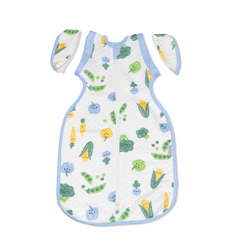 Sac cocon pour nouveau-né en bambou 1 TOG (imprimé marché fermier)