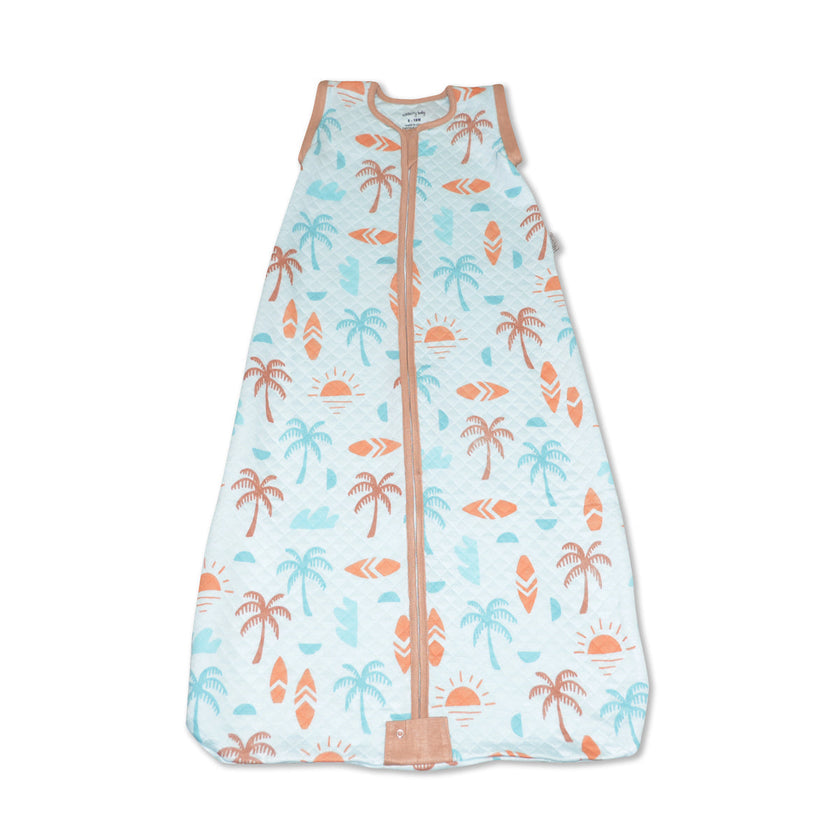 Bamboo Classic Sleeping Sack w/Detachable Sleeves 1 TOG(Sunny Shores Print)