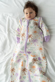 Bamboo Classic Sleeping Sack w/Detachable Sleeves 1 TOG(Boho Surf Print)