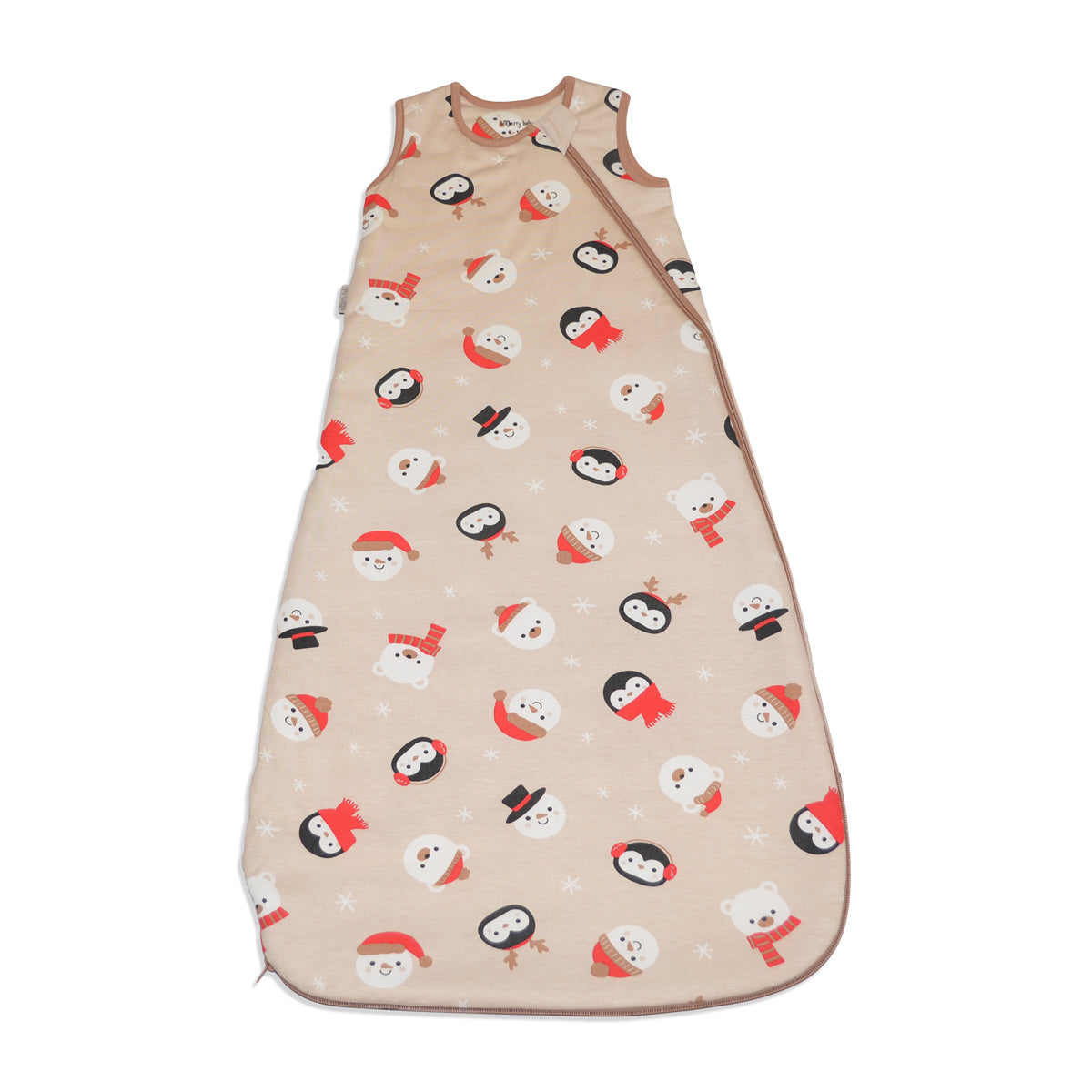 Sac de couchage en bambou 1.0 TOG (Motif visages enneigés)