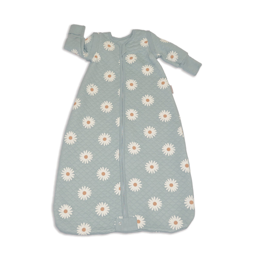 Bamboo Classic Sleeping Sack w/Detachable Sleeves 1 TOG(Daisy Print)