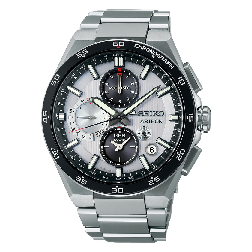 SEIKO Astron GPS Solar Chronograph Silver Dial | SSH153
