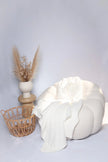 White Solid Double Layered Extended Throw